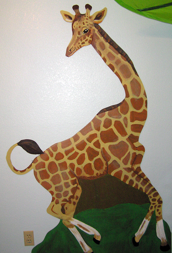 giraffe mural