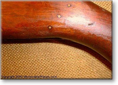 Original Garand stock showing series of pins in the wrist - photo (c) MemorablePlaces.com