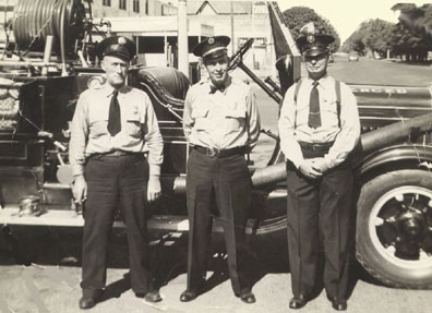 Dad and others at firehouse